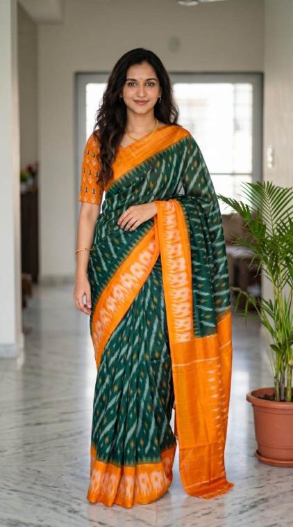 Sckr Ikkat D Traditional saree supplier in Hyderabad